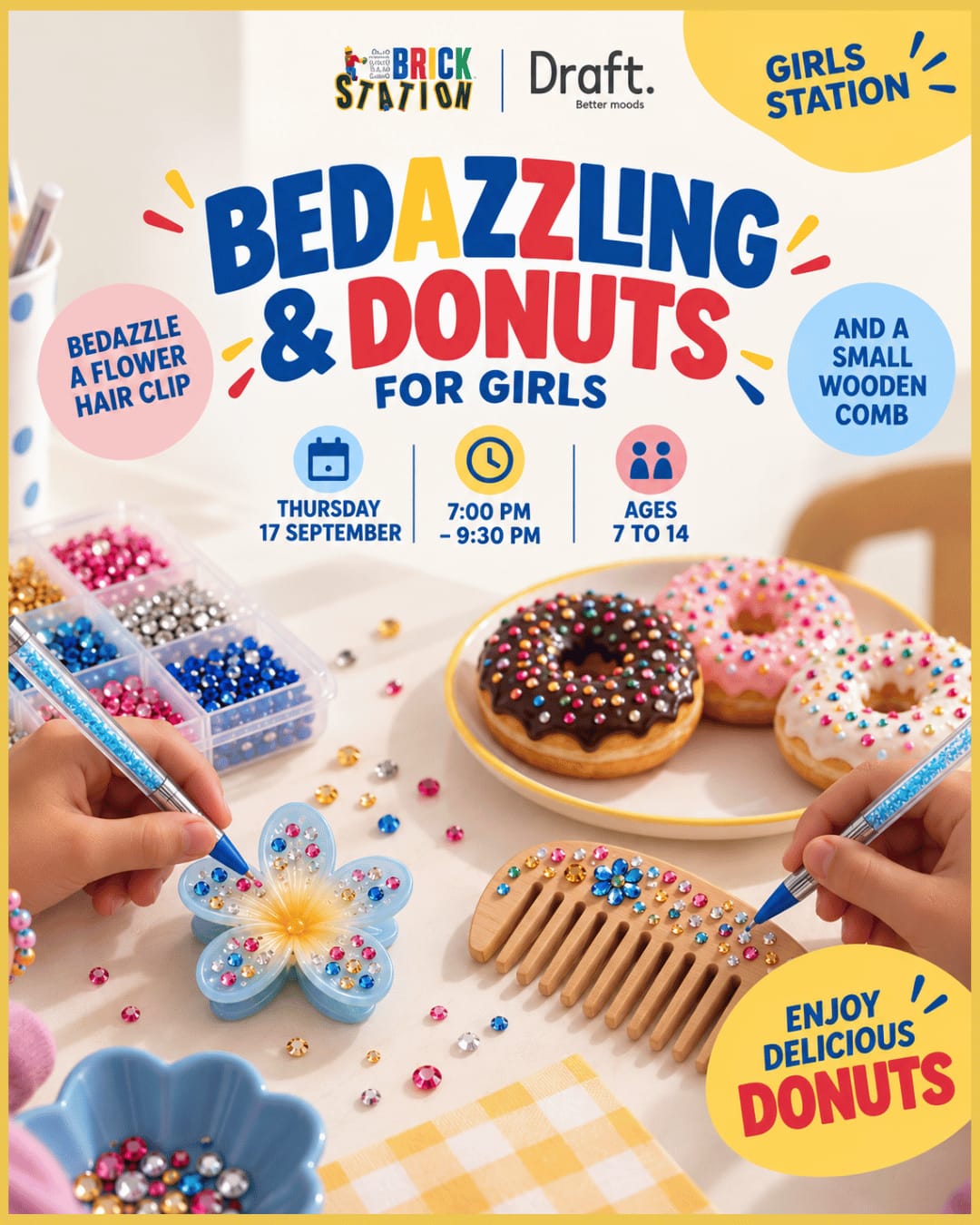 Bedazzling & Donuts Night for girls - 1