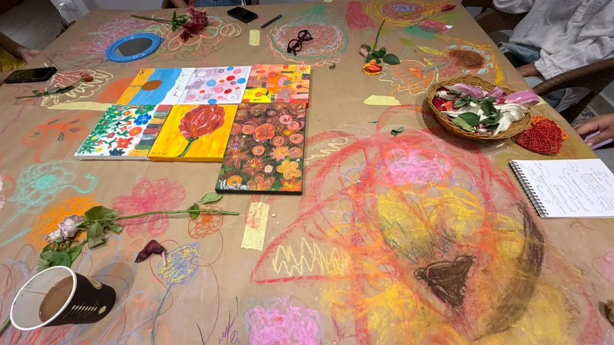 PLAY FLOW ALLOW - Expressive arts therapy with flowers and watercolors صورة 3